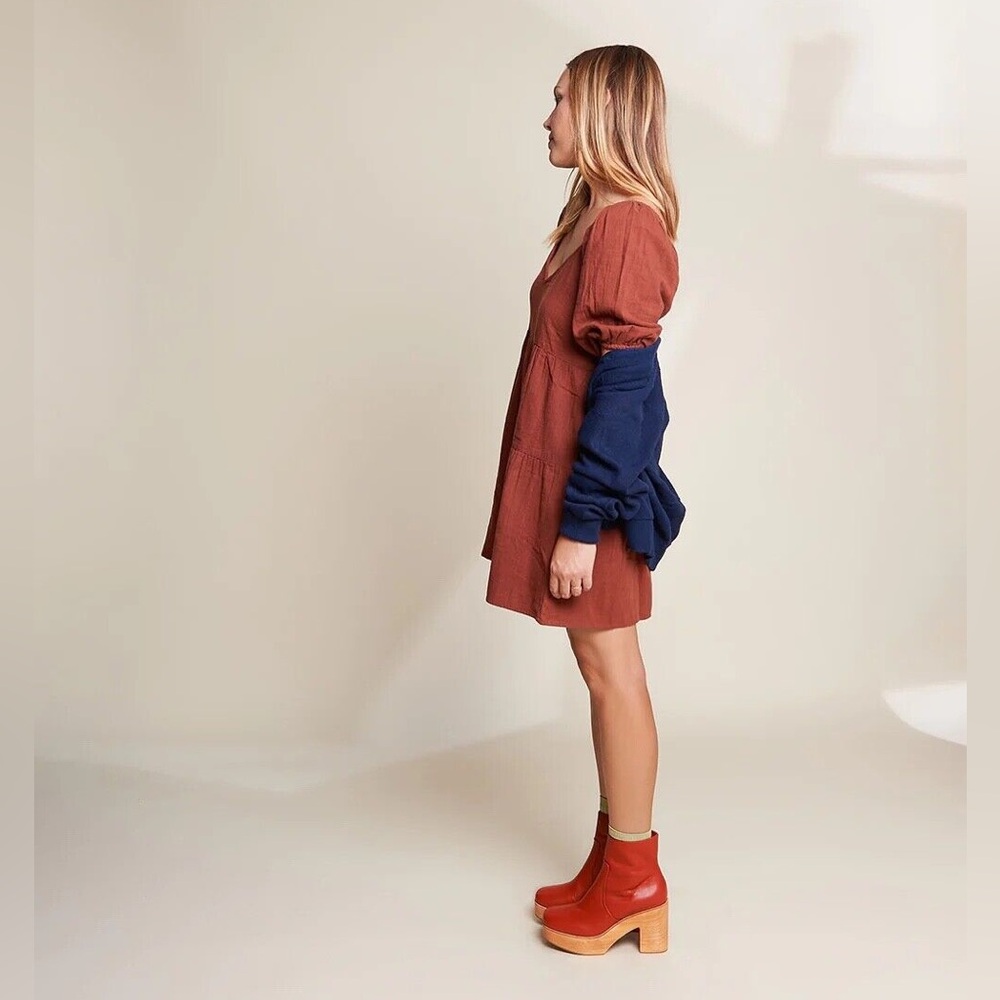 Charlotte Stone Paz leather side zip clog booties